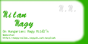 milan magy business card